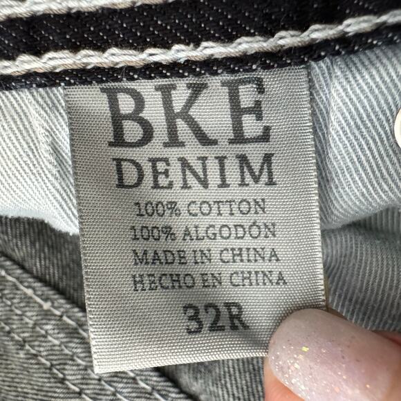 BKE Carter Jeans Mens 32 Straight Leg Y2K Ridged Denim Biker Thick Stitch Rodeo - Picture 4 of 11